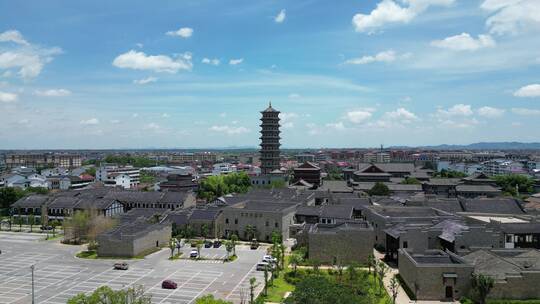 航拍江西抚州文昌里正觉寺4A景区