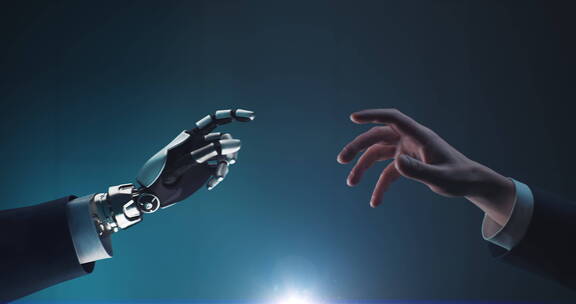 机器人与人类碰手