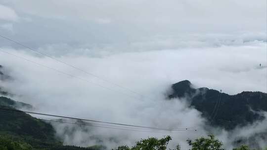 云雾缭绕的南山衡山4k延时素材