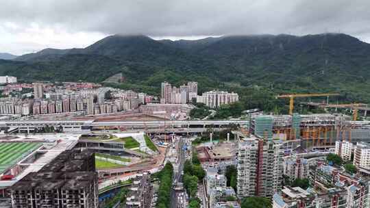 合集深圳龙岗区城市风光航拍