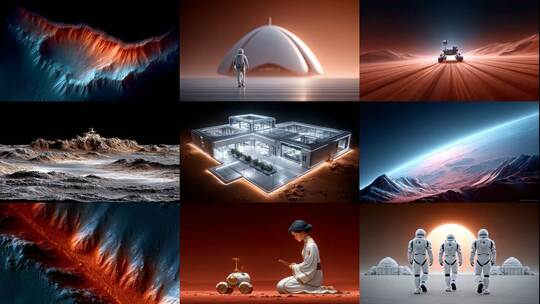 火星红色星球的奇幻之旅高清在线视频素材下载