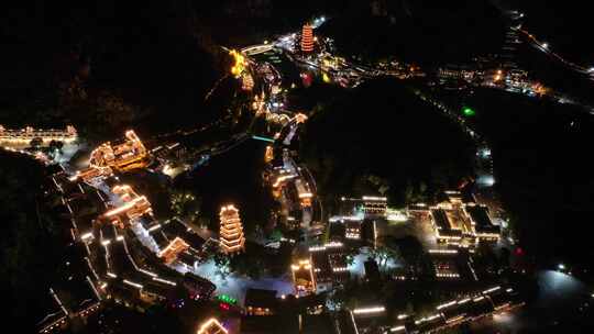 布依峰林景区夜景航拍