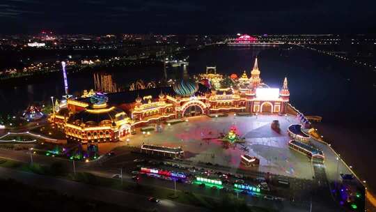 延边珲春渤海古镇瓦斯托克航拍