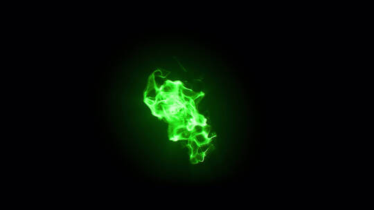 4k魔幻绿色神秘火焰旋转缭绕素材 (6)