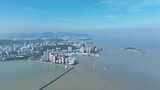 珠海航拍珠海全景城市建筑风光海滨城市风景高清在线视频素材下载