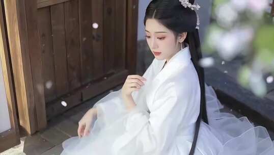 古装女子汉服造型特写