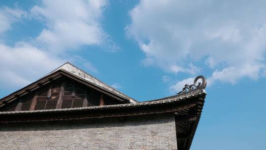 中式古代建筑屋顶延时摄影