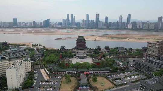 江西南昌城市风光地标建筑航拍