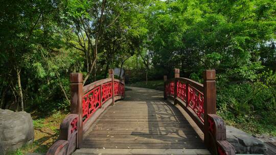 中式园林木桥