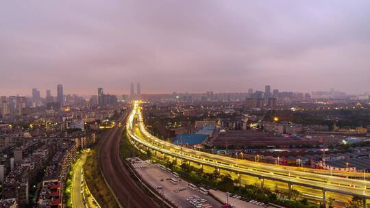 二环夜景到日出多云运动延时