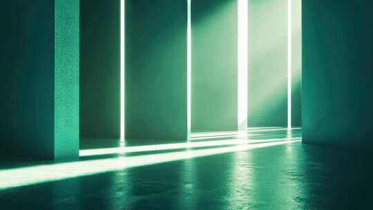 光影交错的绿色空间