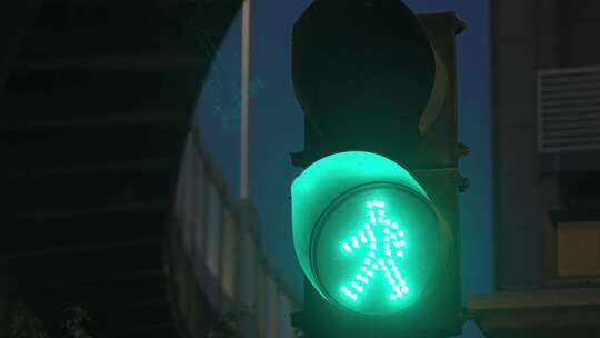 行人红绿灯交通信号灯视频素材模板下载