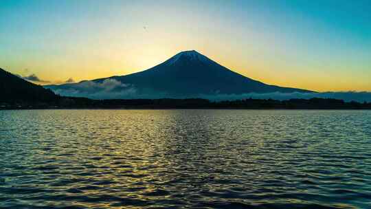 4K 超清实拍富士山日出