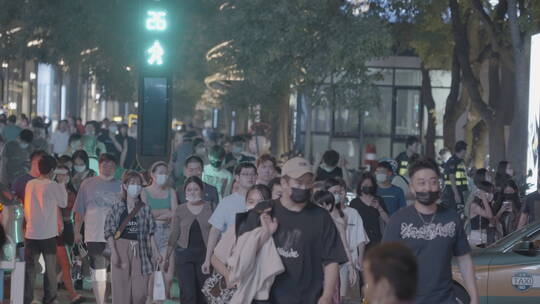 夜景人流 城市夜景人流