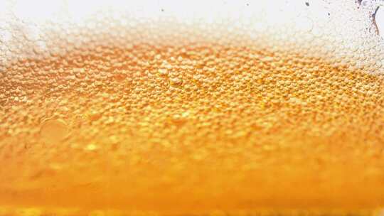 4K-啤酒泡沫、啤酒水泡、啤酒特写