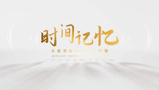 简洁光影文字标题片头