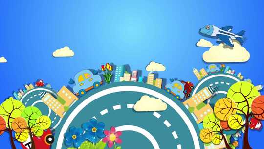 61儿童卡通梦幻背景素材