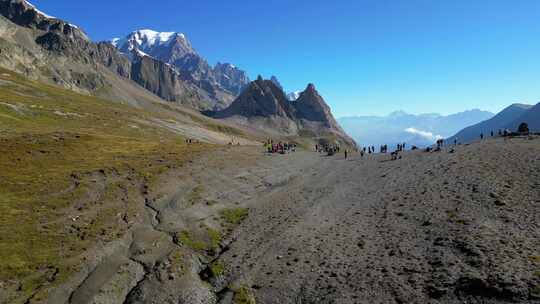 山脉，阿尔卑斯山，峰，风景