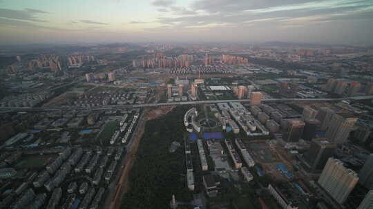 武汉光谷企业天地航拍城市建筑楼房开发区视频素材模板下载
