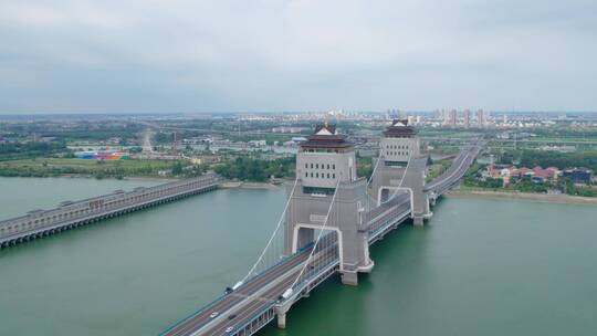 扬州万福大桥4K航拍
