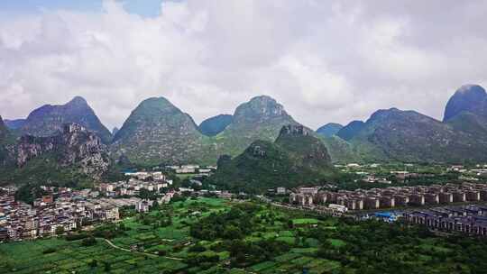 广西桂林象鼻山景区航拍