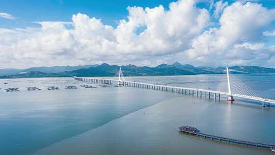 白天深圳湾大桥 (2)视频素材模板下载
