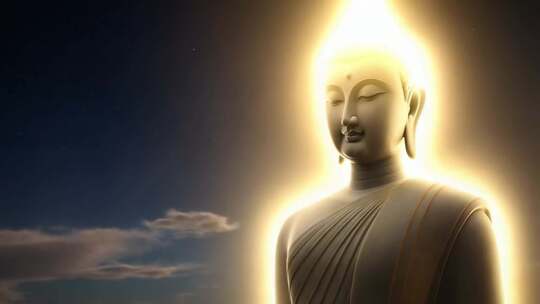 佛像光影特效素材