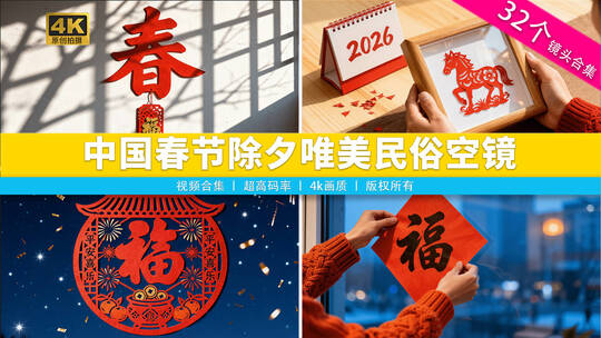 【合集】2026马年中国春节除夕唯美民俗空镜