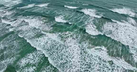 海浪翻滚的壮观景象航拍波涛海水浪花0661