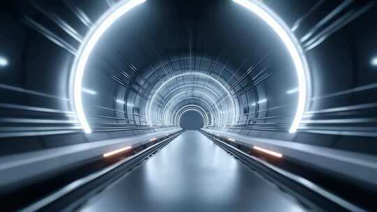 时空隧道穿梭之旅梦幻未来科技感