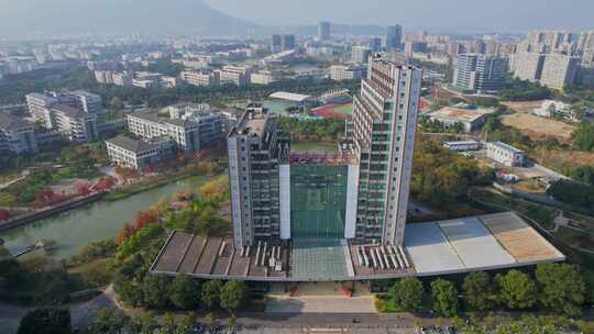 航拍福建江夏学院景观