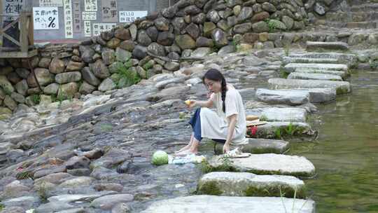 乡村振兴旅游河道生活宣传片头建设青山绿水