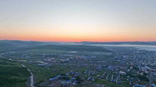 根河森林日出