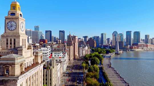 上海外滩万国建筑博览群4K航拍宣传素材