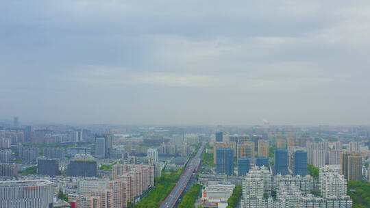 航拍杭州拱墅城市风景