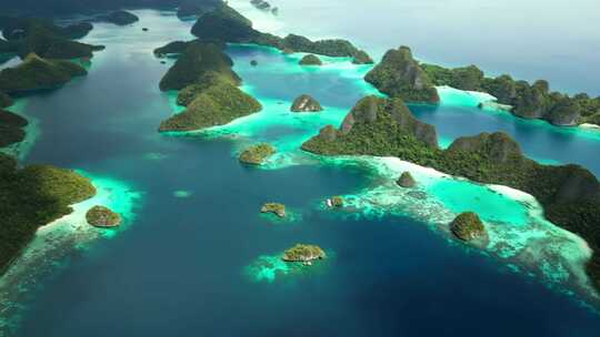 FPV穿越机无人机航拍印尼四王岛森林海岛