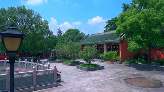 广西南宁孔庙传统中式古建筑与广场庭院