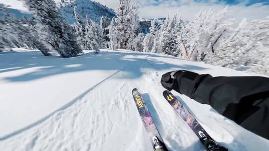 第一人称双板滑雪POV