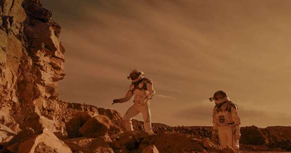 宇航员，男人，女人，火星