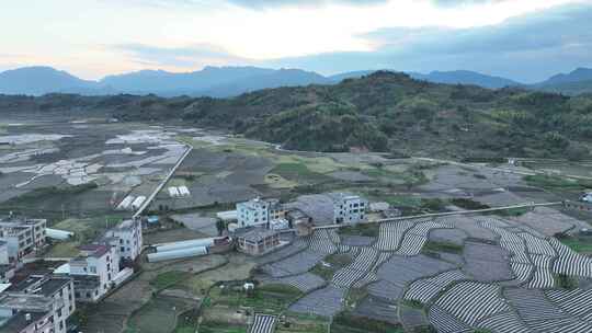 航拍福建龙岩四堡镇