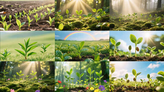 植物生长种子希望励志企业形象高清在线视频素材下载