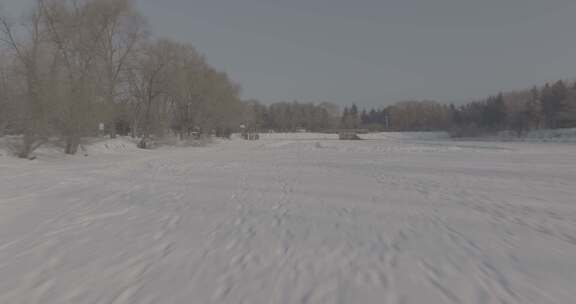 伊春伊美区河道冬季航拍