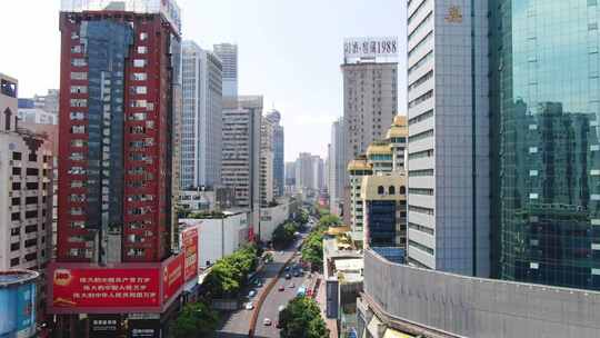 航拍贵州贵阳中华路城市CBD