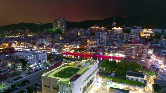 前推航拍厦门沙坡尾海边夜景