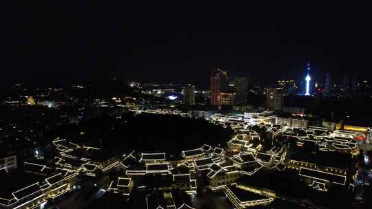 江苏徐州户部山夜景灯光航拍