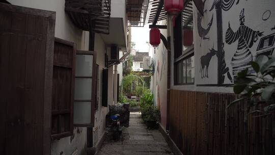 杭州小河直街历史文化街区风景视频素材模板下载