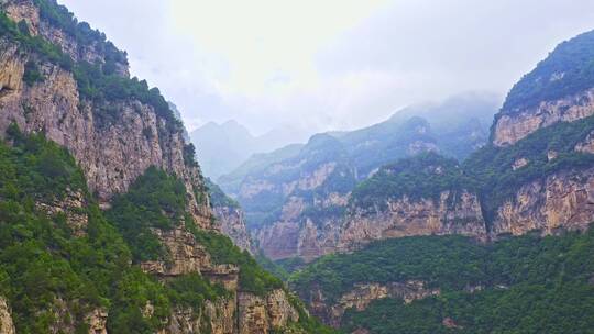 太岳山森林公园洪雅大峡谷航拍4K