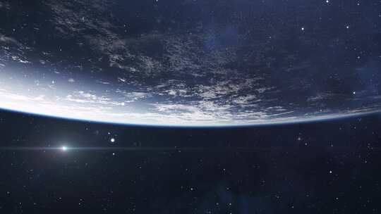 在中国太空视角看地球日出自转视频素材模板下载