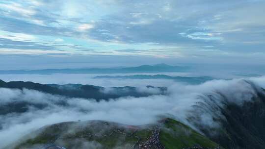 大气山峰森林航拍山川云海山脉壮丽山河风光