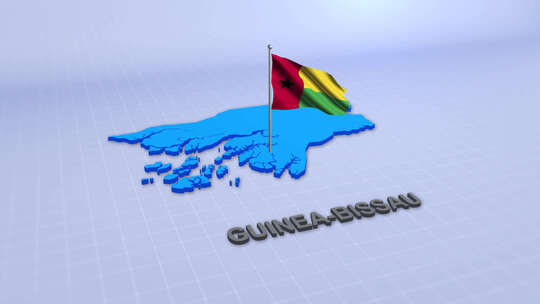 几内亚比绍国旗地图